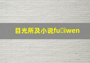 目光所及小说fu iwen